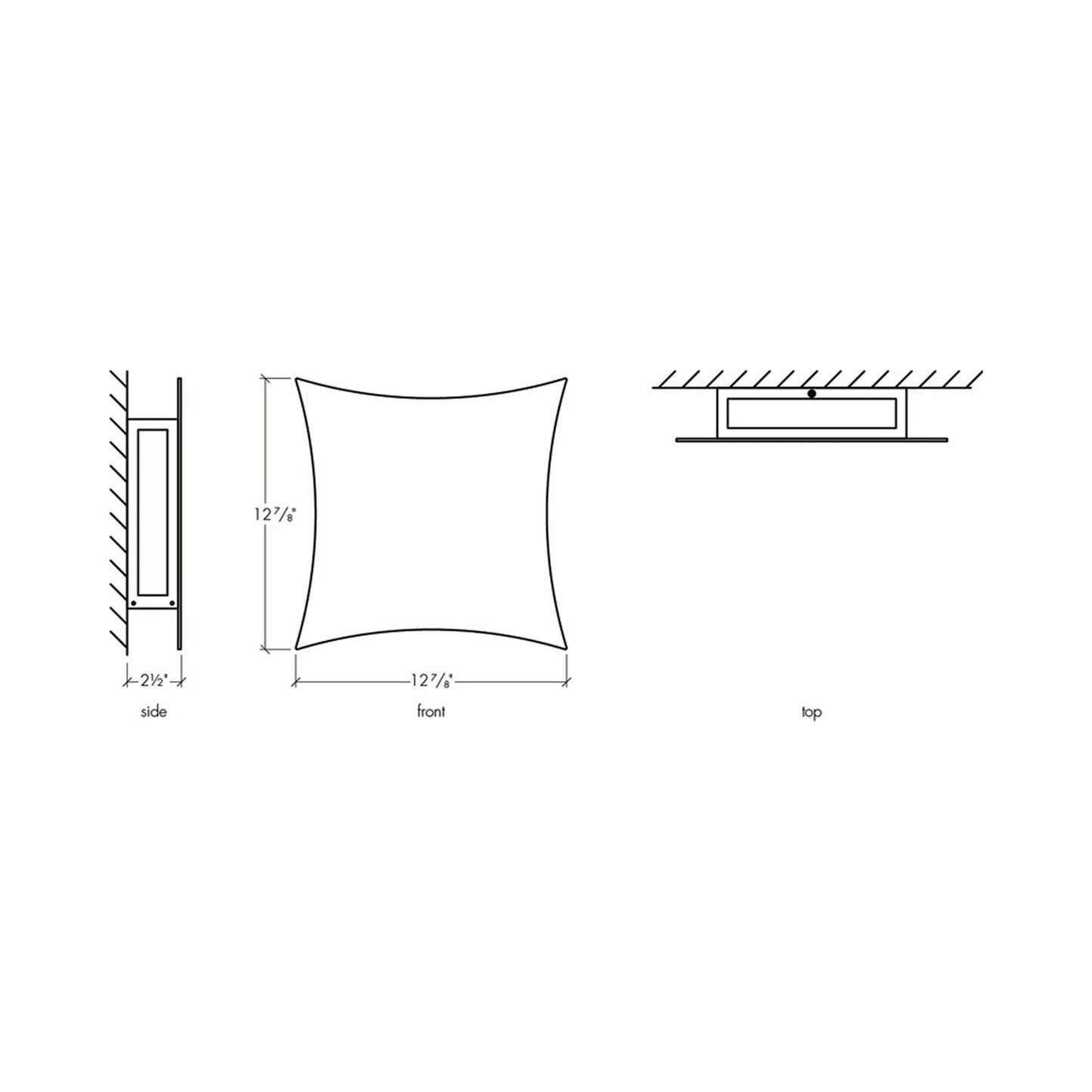 Fortis LED Wall Light - line drawing