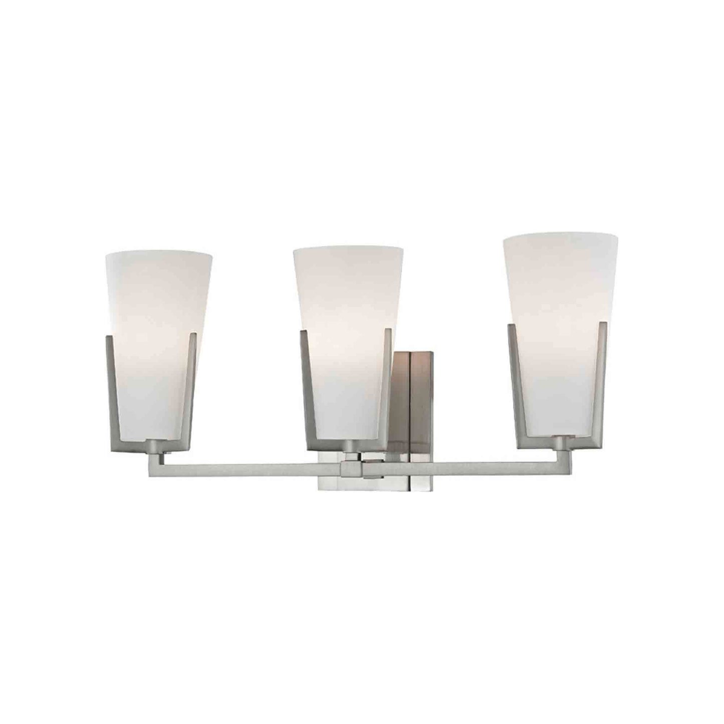 Upton Bath Vanity Wall Light in 3-Light/Satin Nickel.