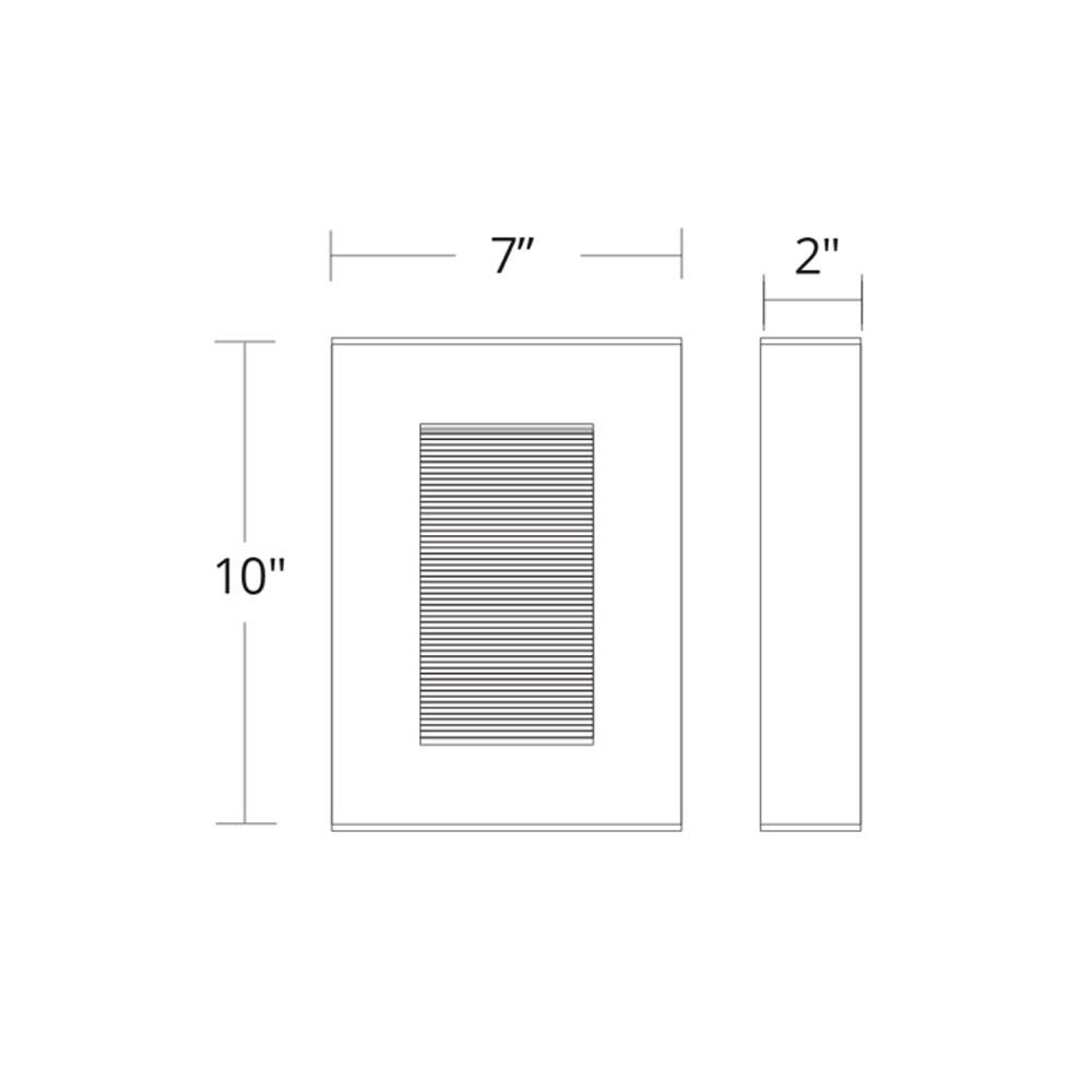 Urban LED Wall Light - line drawing.