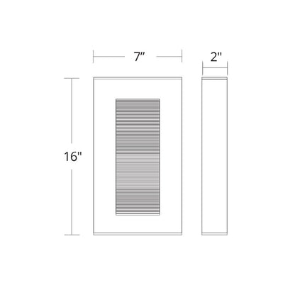 Urban LED Wall Light - line drawing.