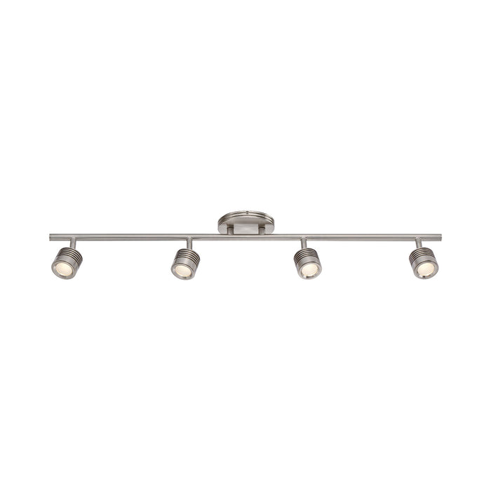 Vector LED Fixed Rail Light in Brushed Nickel.