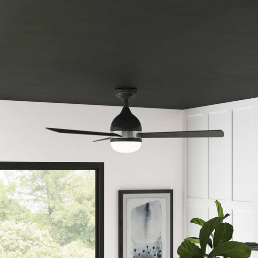 Verge LED Ceiling Fan in living room.