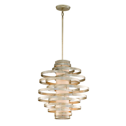 Vertigo Pendant Light in Modern Silver Leaf (3-Light).