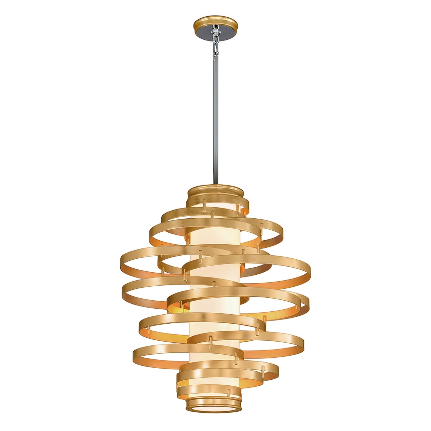 Vertigo Pendant Light in Gold Leaf (4-Light).