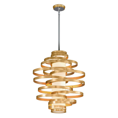 Vertigo Pendant Light in Gold Leaf (4-Light).