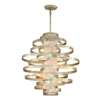 Vertigo Pendant Light in Modern Silver Leaf (6-Light).