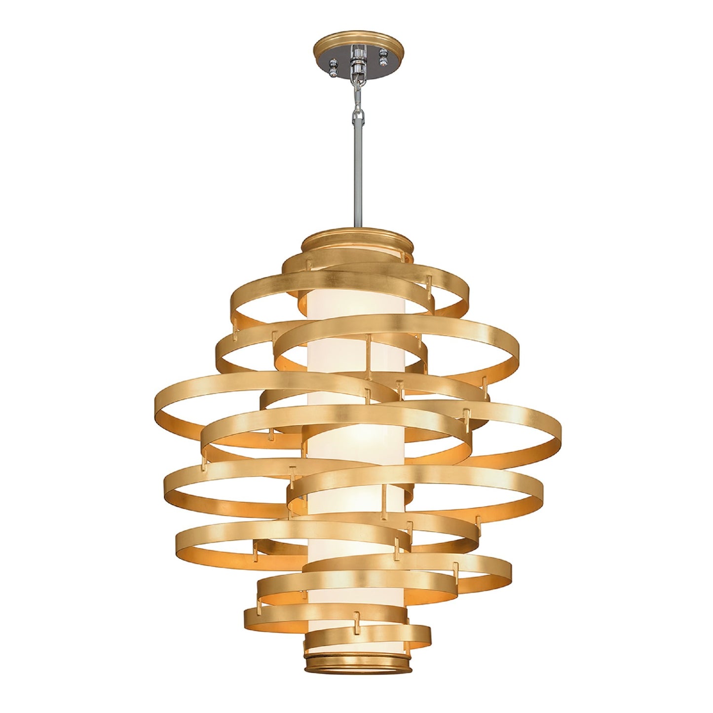 Vertigo Pendant Light in Gold Leaf (6-Light).