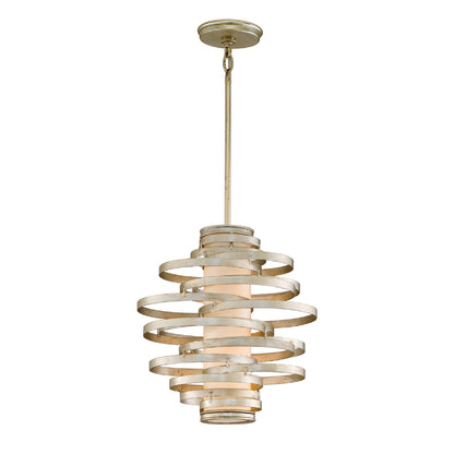 Vertigo Pendant Light in Modern Silver Leaf (2-Light).