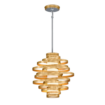 Vertigo Pendant Light in Gold Leaf (2-Light).