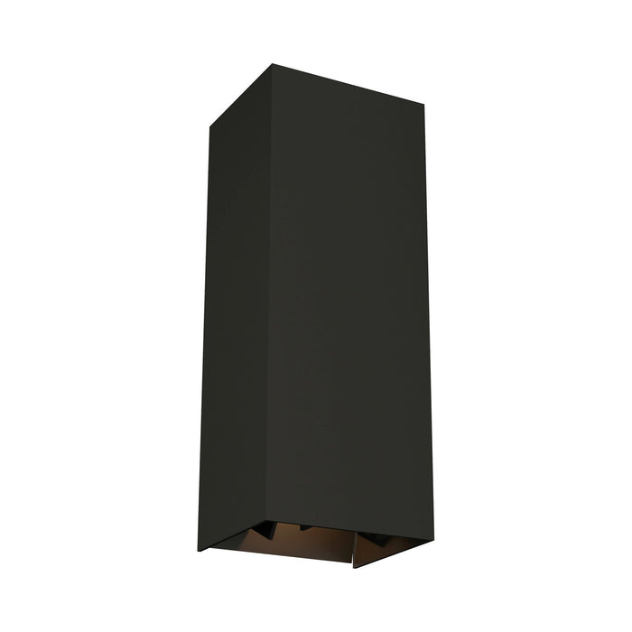 Vex Large Outdoor LED Wall Light in Black (12-Inch).