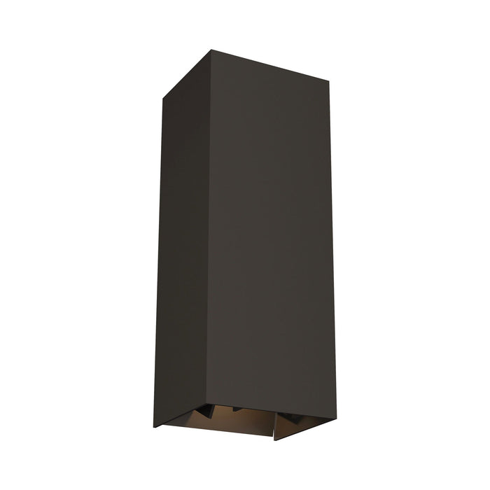 Vex Large Outdoor LED Wall Light in Bronze (12-Inch).
