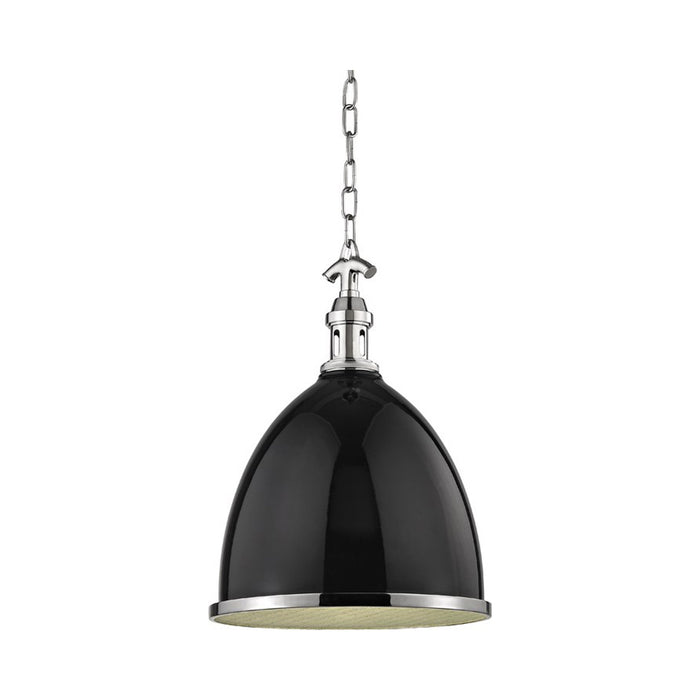 Viceroy Pendant Light in Small/Black/Polished Nickel.