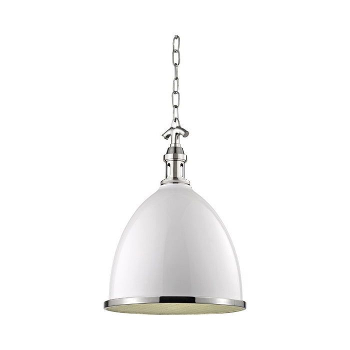 Viceroy Pendant Light in Small/White/Polished Nickel .