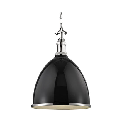 Viceroy Pendant Light in Large/Black/Polished Nickel.