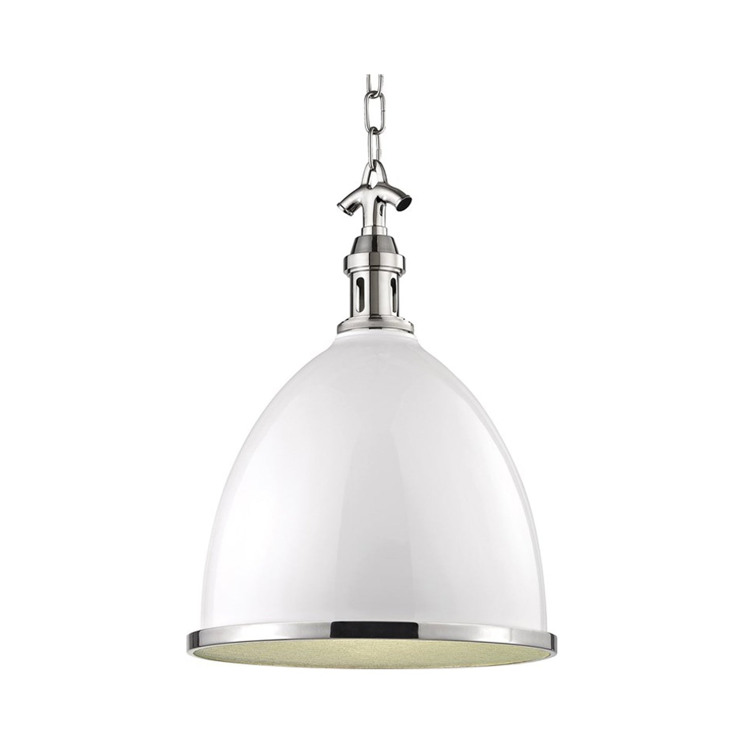 Viceroy Pendant Light in Large/White/Polished Nickel .