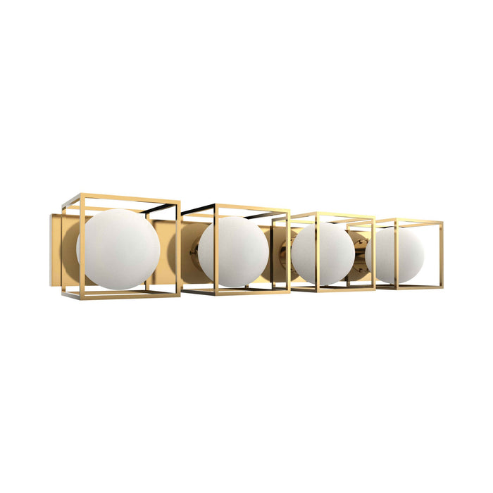 18 Vanity Wall Light in Aged Brass (4-Light).