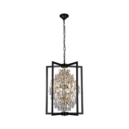 C10421 Chandelier in Aged Brass/Black (Small).