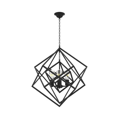 C1070 Chandelier in Black (4-Light).