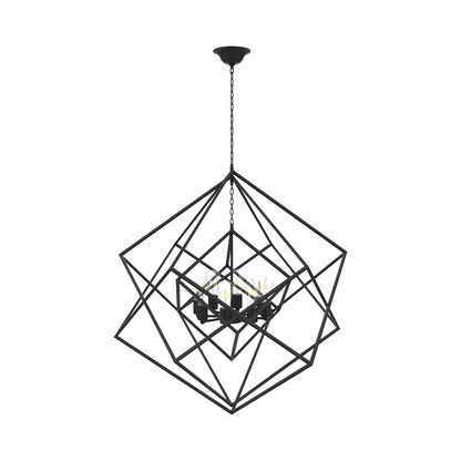 C1070 Chandelier in Black (6-Light).