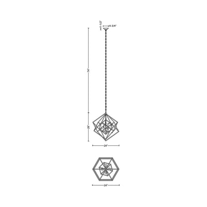 C1070 Chandelier - line drawing.