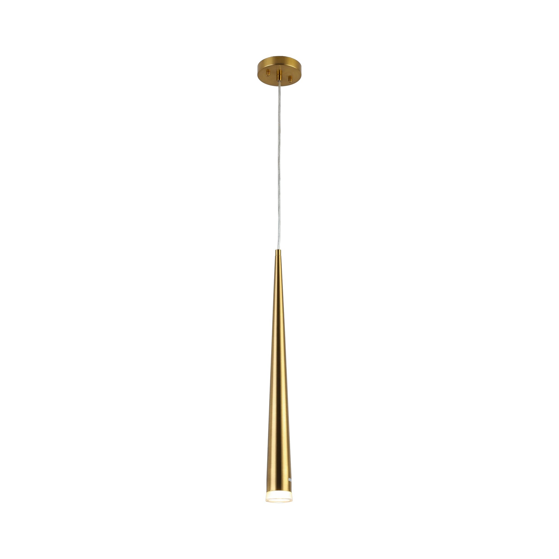 P0417 LED Pendant Light in Aged Brass.