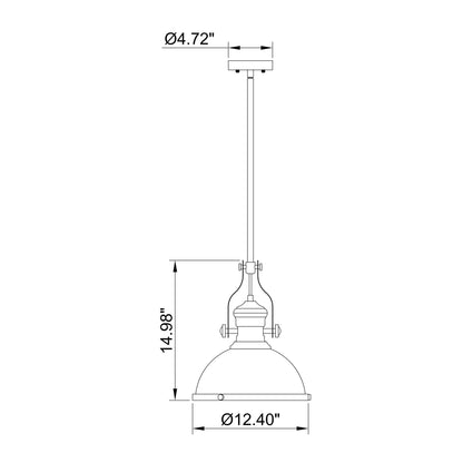 P1010 LED Pendant Light - line drawing.