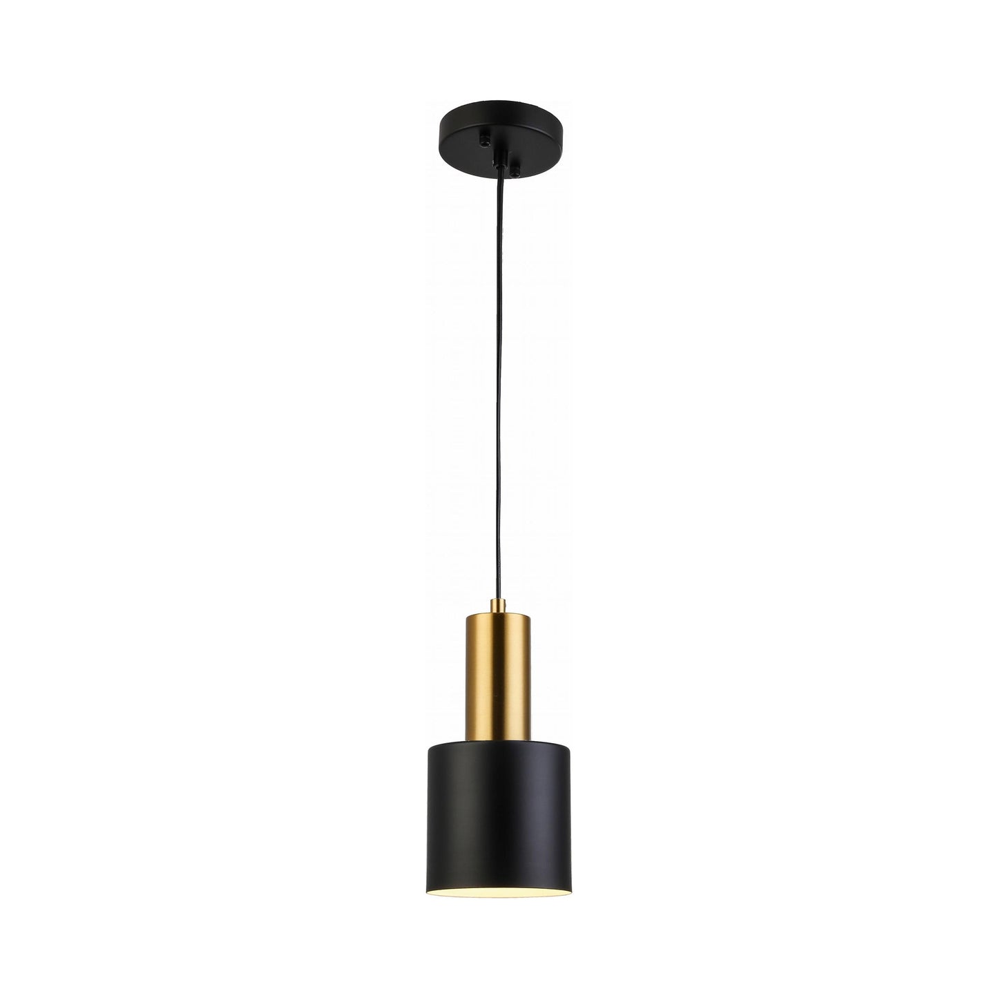 P1401 Pendant Light in Aged Brass/Black.