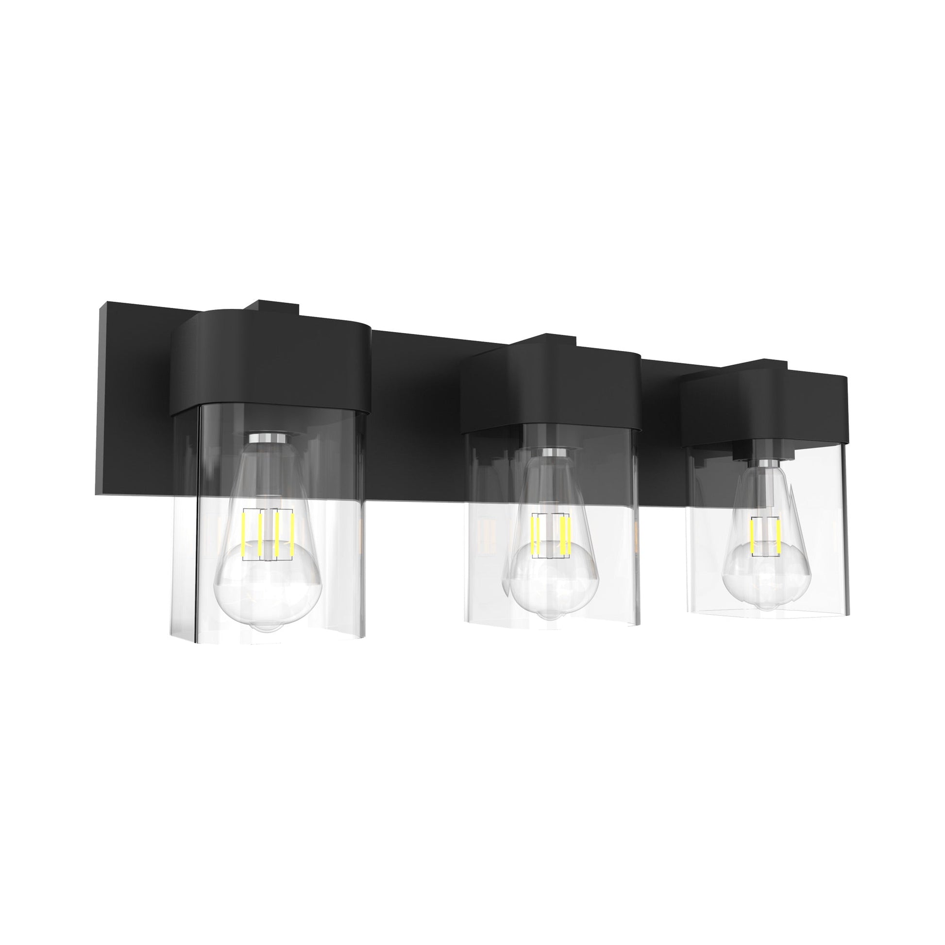 VL135 Vanity Wall Light in Black (3-Light).