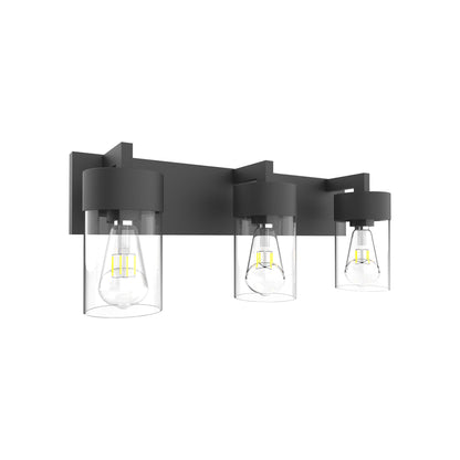 VL705 Vanity Wall Light in Black (3-Light).