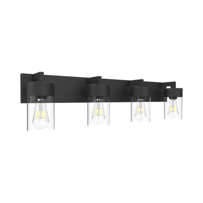 VL705 Vanity Wall Light in Black (4-Light).