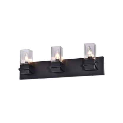VL9323 Vanity Wall Light in Black (3-Light).