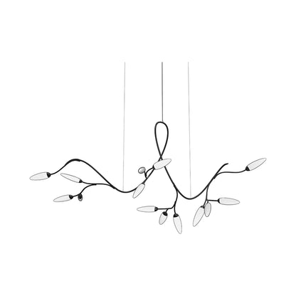 Vines™ LED Pendant Light in Satin Black (14-Light).