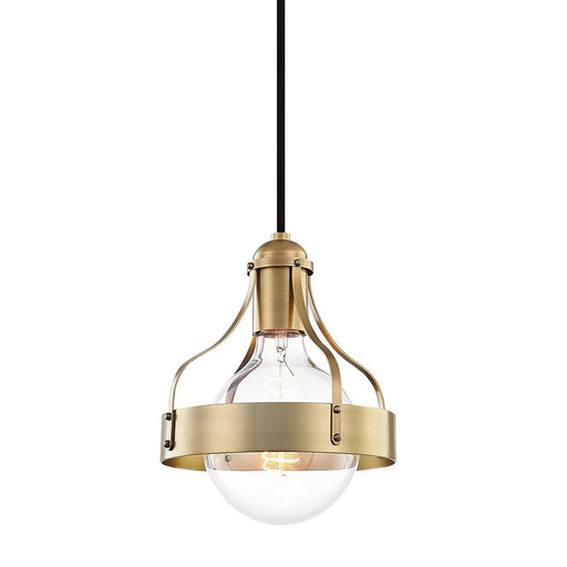Violet Pendant Light in Gold and Clear.