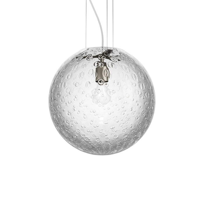 Bolle Pendant Light in Satin Nickel/Crystal Bubbles (14-Inch).