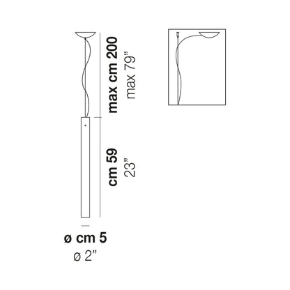 Candela Pendant Light - line drawing.
