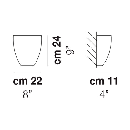 Dafne Wall Light - line drawing.