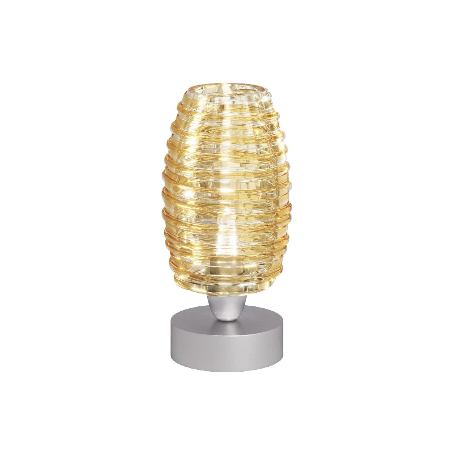 Damasco Table Lamp in Crystal Amber (Small).