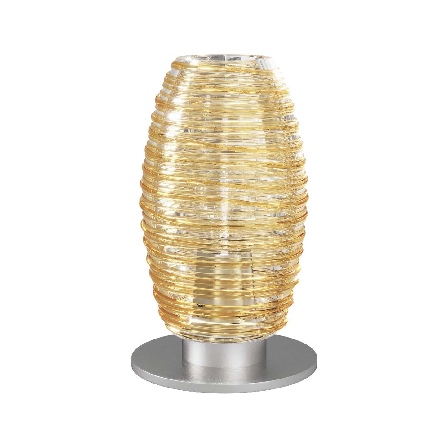 Damasco Table Lamp in Crystal Amber (Medium).