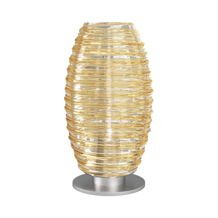 Damasco Table Lamp in Crystal Amber (Large).