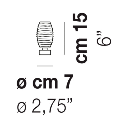 Damasco Table Lamp - line drawing.