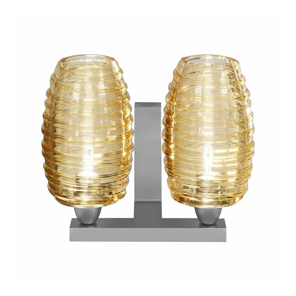 Damasco Wall Light in Crystal Amber (7-Inch).