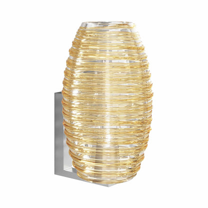 Damasco Wall Light in Crystal Amber (8-Inch).