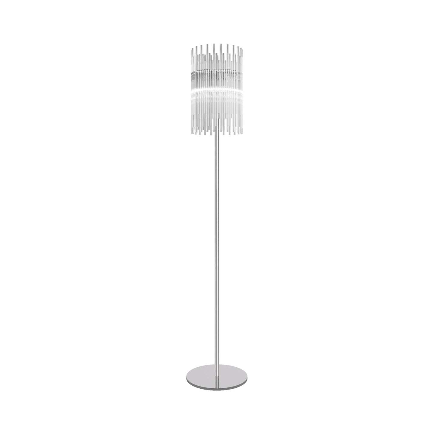 Diadema Floor Lamp in Glossy Chrome (19-Inch).