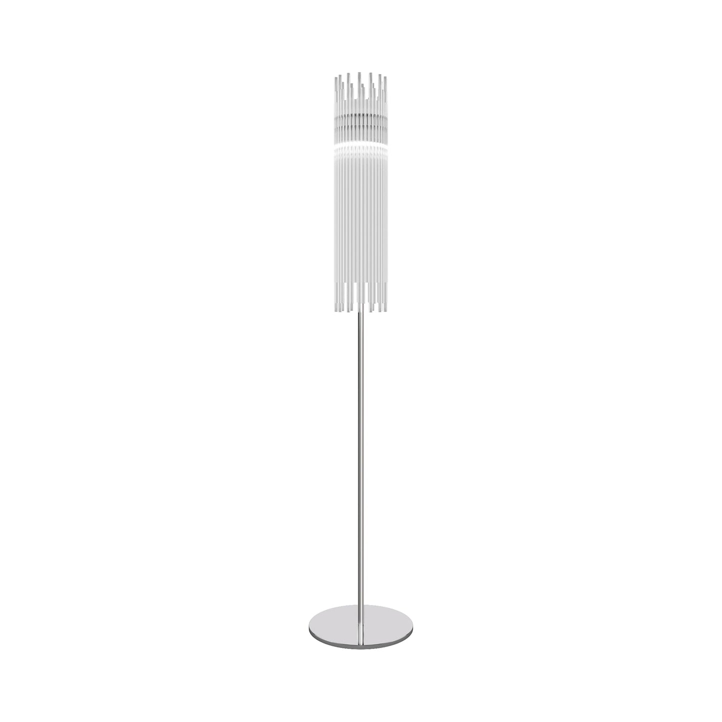 Diadema Floor Lamp in Glossy Chrome (31-Inch).