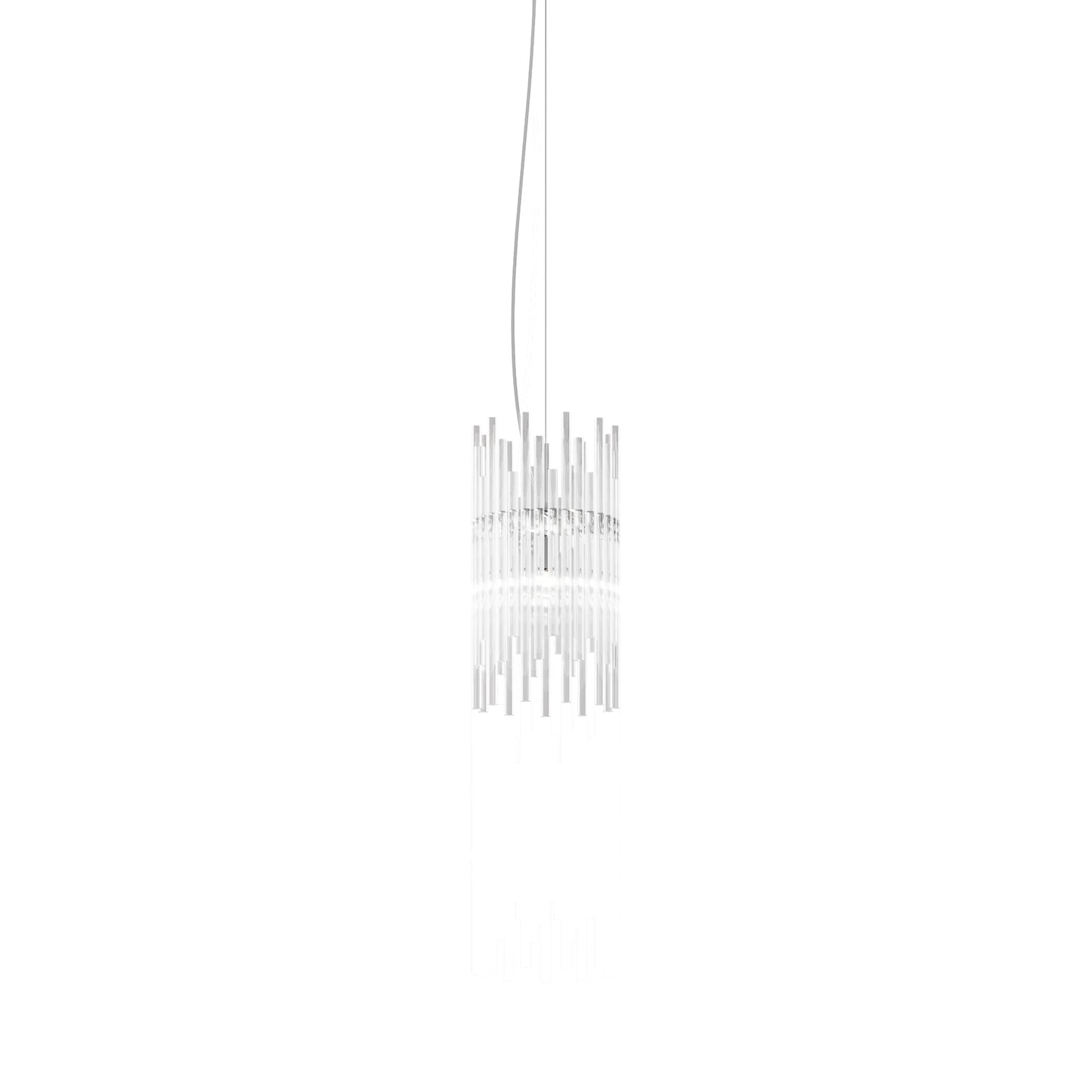 Diadema Pendant Light in Glossy Chrome (14-Inch/7-Inch).