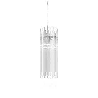 Diadema Pendant Light in Glossy Chrome (31-Inch/12-Inch).