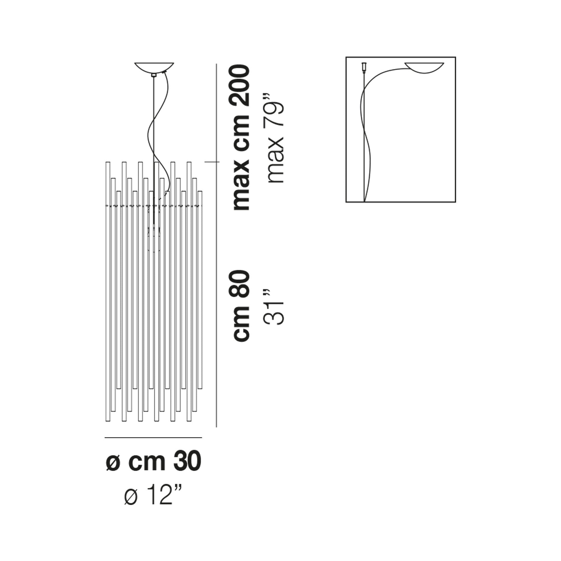 Diadema Pendant Light - line drawing.