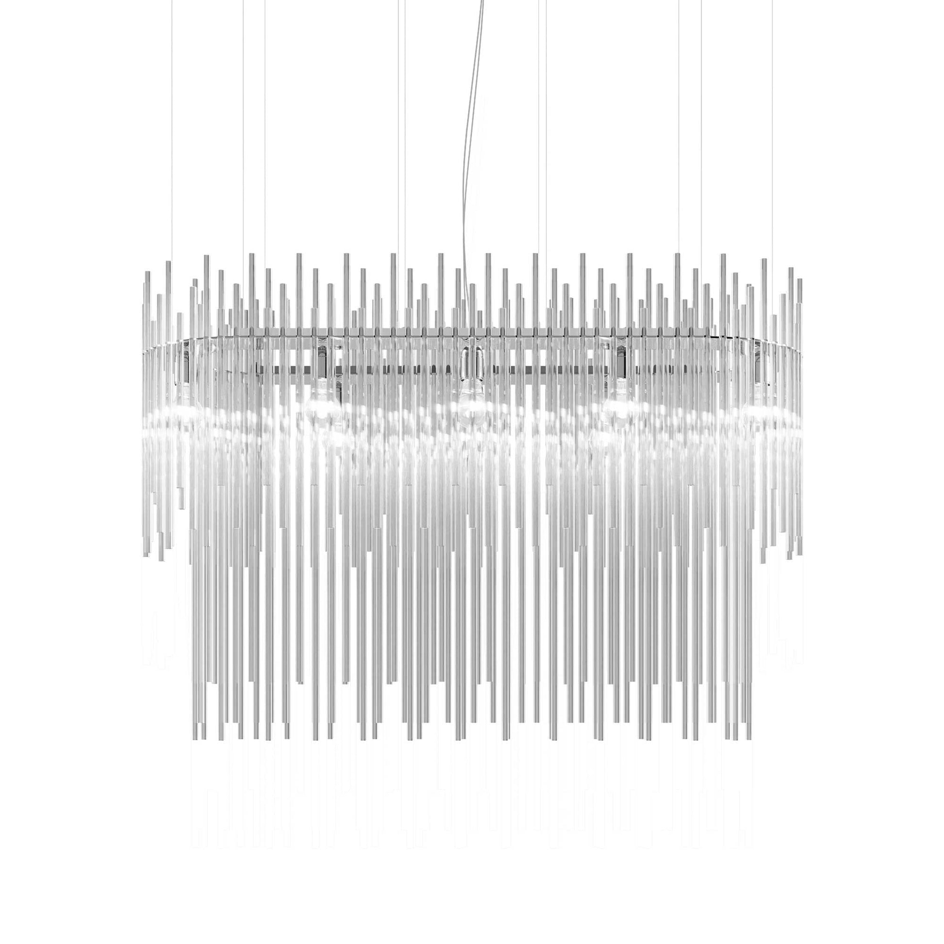 Diadema SP 02 Chandelier in Glossy Chrome.