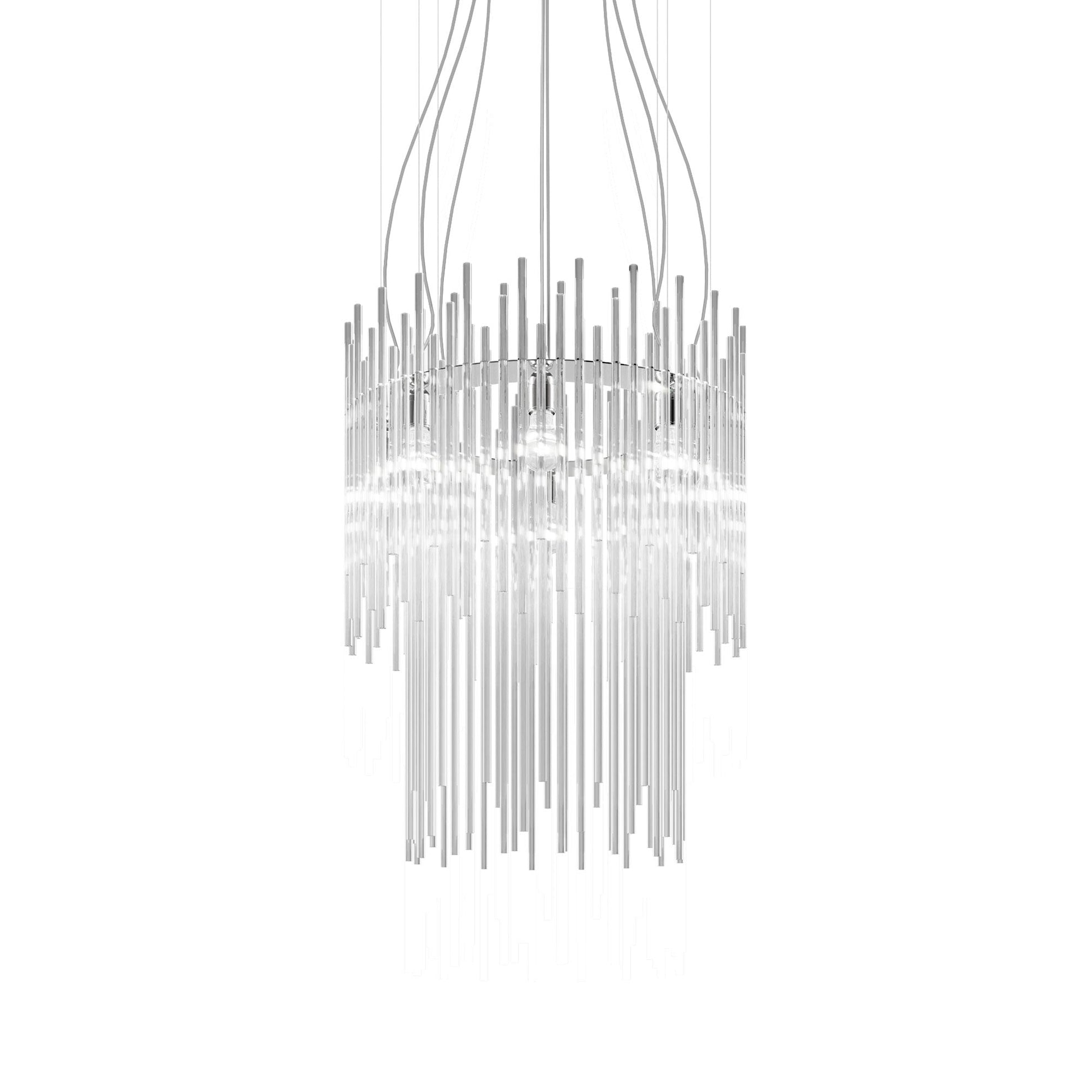 Diadema SP 60 B Chandelier in Glossy Chrome.