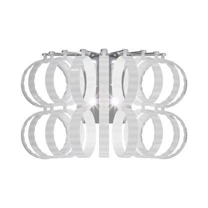 Ecos Wall Light in Glossy Chrome/White Striped.